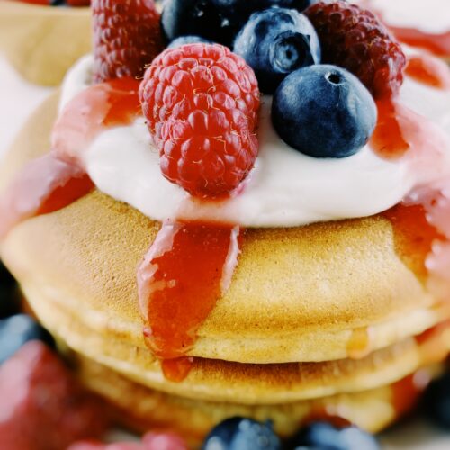 Spelt flour pancakes