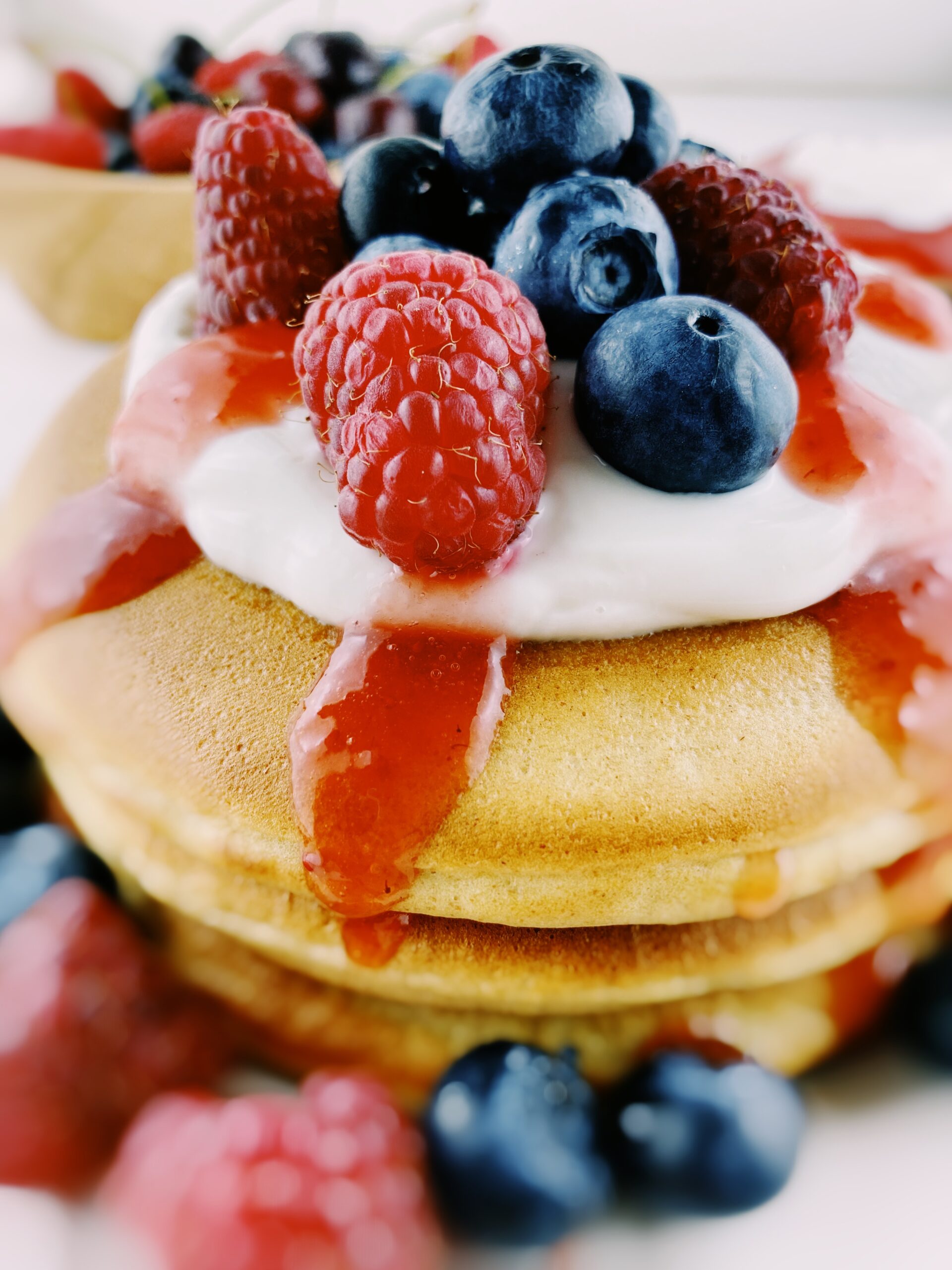 Spelt flour pancakes