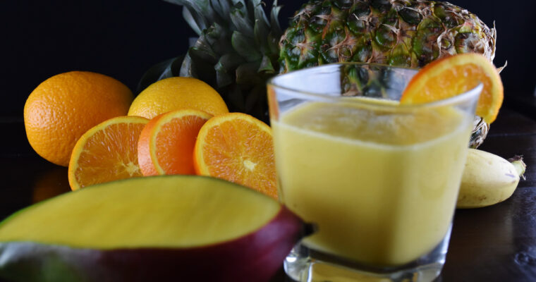 Mango, Orange and Pineapple Smoothie